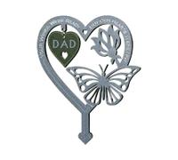 Ziurmut Stake,Heart Shaped Garden Memorial Stake | Memorial Stake, Memorial Plaques For Outdoors Those We Love Don't Go Away Garden Decor For Yard