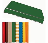 ZIUSFAC 12'x10' 13'x8' Patio Awning Replacement Fabric Manual Electric Retractable Awning Replacement Top Cover Sun Shade Shelter Cloth Waterproof(Green,19.6x9.8ft/6x3)