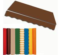 ZIUSFAC 12'x10' 13'x8' Patio Awning Replacement Fabric Manual Electric Retractable Awning Replacement Top Cover Sun Shade Shelter Cloth Waterproof(Brown,8.2x6.5ft/2.5x2m)