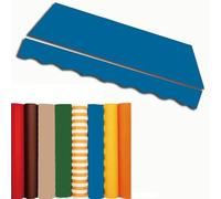 ZIUSFAC 12'x10' 13'x8' Patio Awning Replacement Fabric Manual Electric Retractable Awning Replacement Top Cover Sun Shade Shelter Cloth Waterproof(Blue,13x9.8ft/4x3)