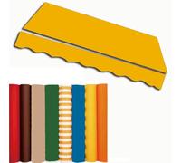 ZIUSFAC 12'x10' 13'x8' Patio Awning Replacement Fabric Manual Electric Retractable Awning Replacement Top Cover Sun Shade Shelter Cloth Waterproof(Yellow,16.4x9.8ft/5x3)