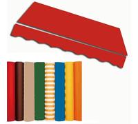 ZIUSFAC 12'x10' 13'x8' Patio Awning Replacement Fabric Manual Electric Retractable Awning Replacement Top Cover Sun Shade Shelter Cloth Waterproof(Red,8.2x6.5ft/2.5x2m)