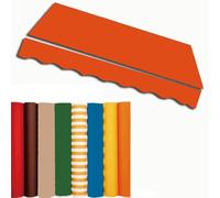 ZIUSFAC 12'x10' 13'x8' Patio Awning Replacement Fabric Manual Electric Retractable Awning Replacement Top Cover Sun Shade Shelter Cloth Waterproof(Orange,8.2x6.5ft/2.5x2m)