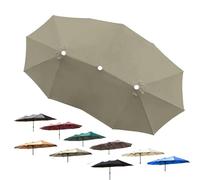 ZIUSFAC 15ft Patio Umbrella Replacement Canopy 12 Ribs Parasol Cover Double Sided Outdoor Umbrella Top Large Market Umbrella Canopy Cover(Topaz)