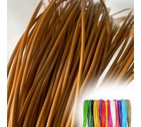 ZIUSFAC 164ft Wicker Repair Kit Round Plastic Wicker Replacement Material Faux Rattan Supplies Synthetic Rattan Weaving Material For Patio Furniture Sofa Chair(Earth yellow)