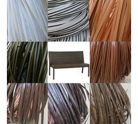 ZIUSFAC 196ft Rattan Repair Material Flat Synthetic Wicker Repair Material PE Plastic Rattan Wicker Repair Kit Wicker Chair Repair Supplies For DIY Basket Table Furniture(Milky white)