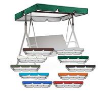 ZIUSFAC 3 Seat Outdoor Swing Replacement Top 75×52in 65×45in Porch Swing Canopy Replacement Cover Universal Sun Shade Awning Cover For Backyard Deck Garden Hammock(Dark green,164x114cm/65x45in)