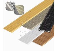 ZIUSFAC 39in Stair Edge Trim Metal Stair Nosing Non-Slip Stair Steps Edge Protector, Stair Edging Trim Strip For Hospitals/Kindergartens Ramps Anti Slip Stair Treads(Black,Wide 4.95cm/2in)