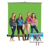 ZIUSFAC 50 X 78in Pull Up Green Screen Green Background Portable Retractable Wrinkle-Free Green Backdrop For Photo Backdrop Video Studio Portable