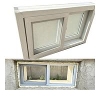 ZIUSFAC Basement Window Aluminum Shed Window 23 25 28 29 32 35 36in Replacement Window for House Sliding Window with Screen & Lock Flush Mount Egress Window(White,(WxH)100x50cm/39x20")