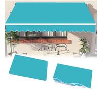 ZIUSFAC Blue Retractable Awning Canvas Patio Awning Replacement Top Cover Sunshade Shelter Outdoor Canopy Replacement Fabric 6.5ft 8ft 10ft 13ft 16ft 20ft((12x8ft) 3.6x2.5m)
