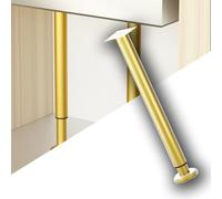 ZIUSFAC Drilling Free Sink Repair Kit Undermount Sink Brackets Black Cabinet Jacks, Adjustable Undermount Sink Mounting Brackets Metal Cabinet Support Legs, Waterproof(Gold,72-110cm/28.3-43.3in)