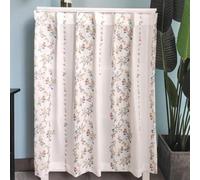 ZIUSFAC Dust Proof Cabinet Curtains For Shelves Floral Kitchen Curtain Sheer Curtains With Adhesive Track Under Sink Dishwasher Curtain No Drill(60x60cm/23.6x23.6in)