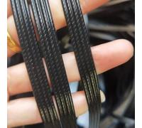 ZIUSFAC Flat PE Rattan Weaving Material Synthetic Rattan Furniture Fixing Kit Wicker Repair Kit Storage Basket Weaving Material Faux Rattan 197ft(4 black)