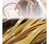 ZIUSFAC Flat Synthetic Rattan Repair Materials Plastic Rattan Woven Rattan Wicker Garden Furniture Repair Material Rattan Repair Kit For Weaving Repairing Chairs(Wood grain yellow)