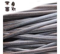 ZIUSFAC Gradient Brown Rattan Weaving Material Flat Wicker Repair Material Synthetic Rattan Fixing Kit Plastic Rattan Furniture Repair Material 196 Ft(Coffee discoloration)
