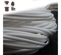 ZIUSFAC Gradient Brown Rattan Weaving Material Flat Wicker Repair Material Synthetic Rattan Fixing Kit Plastic Rattan Furniture Repair Material 196 Ft(White)