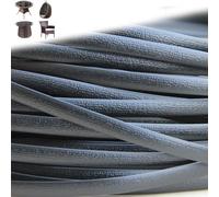 ZIUSFAC Gradient Brown Rattan Weaving Material Flat Wicker Repair Material Synthetic Rattan Fixing Kit Plastic Rattan Furniture Repair Material 196 Ft(Black)