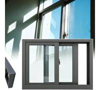 ZIUSFAC House Replacement Window Aluminum Frame Sliding Windows 24x20in 30x20in Basement Window with Screen Household Window for Basement Garage Lofts(Gray,(WxH)50x45cm/20x18")