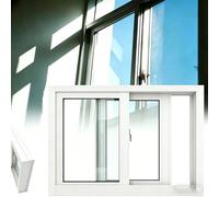 ZIUSFAC House Replacement Window Aluminum Frame Sliding Windows 24x20in 30x20in Basement Window with Screen Household Window for Basement Garage Lofts(White,(WxH) 50x50cm/20x20")