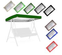 ZIUSFAC Outdoor Swing Canopy Replacement Top 2/3 Seater Hammock Cover Replacement Sun Shade Awning 83×57in 75×47in Porch Swing Replacement Cover(Dark green,142x120cm/56x47in)