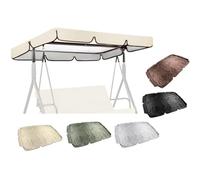 ZIUSFAC Outdoor Swing Replacement Top Cover Waterproof Canopy 2/3 Seat Patio Swing Replacement Canopy Sun Shade 56x47in 83x57in Furniture Cover For Porch Swing Hammock(Beige,190x132cm/75x52in)