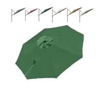 ZIUSFAC Patio Cantilever Umbrella Replacement Canopy 10ft 11.5ft Outdoor Offset Umbrella Cover 8 Ribs Yard Umbrella Replacement Fabric Market Garden Parasol Canopy(Dark green,350cm(11.5ft))