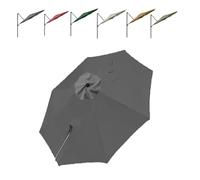 ZIUSFAC Patio Cantilever Umbrella Replacement Canopy 10ft 11.5ft Outdoor Offset Umbrella Cover 8 Ribs Yard Umbrella Replacement Fabric Market Garden Parasol Canopy(Gray,350cm(11.5ft))
