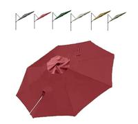 ZIUSFAC Patio Cantilever Umbrella Replacement Canopy 10ft 11.5ft Outdoor Offset Umbrella Cover 8 Ribs Yard Umbrella Replacement Fabric Market Garden Parasol Canopy(Burgundy,350cm(11.5ft))