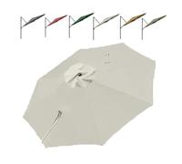 ZIUSFAC Patio Cantilever Umbrella Replacement Canopy 10ft 11.5ft Outdoor Offset Umbrella Cover 8 Ribs Yard Umbrella Replacement Fabric Market Garden Parasol Canopy(Beige,350cm(11.5ft))