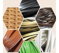 ZIUSFAC PE Rattan Repair Kit Flat Plastic Wicker Synthetic Rattan Weaving Material Rattan Strip For Wicker Furniture Repair 196 FT Length 5/16" Wide(Red)