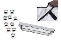 ZIUSFAC Porch Swing Canopy 2-3 Seat Replacement Garden Hammock Cover Replacement Canopy Waterproof Swing Top Cover 210D Oxford Fabric Outdoor Patio Swing Chair Top(Gray-white,190x120cm/75x47in)