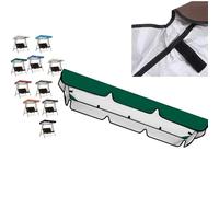 ZIUSFAC Porch Swing Canopy 2-3 Seat Replacement Garden Hammock Cover Replacement Canopy Waterproof Swing Top Cover 210D Oxford Fabric Outdoor Patio Swing Chair Top(Dark green,190x132cm/75x52in)