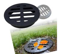 ZIUSFAC Round Floor Drain Cover Sewer Drainage Grate 2 4 6 8 10in Sewer Grate Iron Floor Drain Grate Cover Anti-Blocking Drain Strainer For Yard Garden Dowmspout(250mm/9.8in)