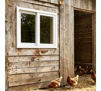 ZIUSFAC Sliding Household Window Replacement Basement Window 14 16 19 22 24 31in Sliding Windows with Screen Aluminum Frame Shed Window for Living Room Bathroom(White,(WxH) 63x45cm/25x18")