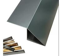 ZIUSFAC Steel Floor Transition Threshold Strip Height 2/5''- 2'' Door Ramp Interior Threshold Reducer, Wood To Tile Transition Strip, 39" Threshold Ramps For Doorways(Light gray,High 30mm x wide 30mm)