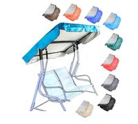 ZIUSFAC Swing Canopy Replacement Cover Outdoor Patio Swing Cover 83×57in 65×45in Replacement Canopy Top For Outdoor Swing Hammock 3 Seat Porch Swing Canopy Top Cover(Sky blue,190x132cm/75x52in)