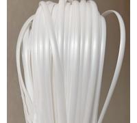 ZIUSFAC White Wicker Repair Supplies Plastic Rattan Repair Kit Woven Rattan Basket PE Weaving Material Flat Rattan Fix Material Rattan Furniture Repair Material 196 Ft(White)