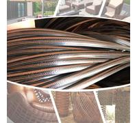 ZIUSFAC Wicker Patio Furniture Repair Kit Plastic Wicker Repair Supplies PE Rattan Repair Material Synthetic Rattan Replacement Material For DIY Chair Basket Repair(Coffee red)