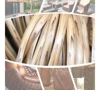 ZIUSFAC Wicker Patio Furniture Repair Kit Plastic Wicker Repair Supplies PE Rattan Repair Material Synthetic Rattan Replacement Material For DIY Chair Basket Repair(Light wood grain)