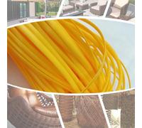ZIUSFAC Wicker Patio Furniture Repair Kit Plastic Wicker Repair Supplies PE Rattan Repair Material Synthetic Rattan Replacement Material For DIY Chair Basket Repair(Yellow)