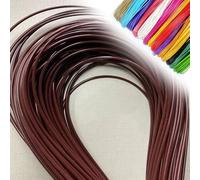 ZIUSFAC Wicker Repair Material Round Synthetic Rattan Weaving Material Plastic Rattan DIY Wicker Repair Kit PE Rattan Replacement Material 3mm Rattan Repair Kit 230ft(Coffee)