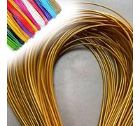 ZIUSFAC Wicker Repair Material Round Synthetic Rattan Weaving Material Plastic Rattan DIY Wicker Repair Kit PE Rattan Replacement Material 3mm Rattan Repair Kit 230ft(Gold)