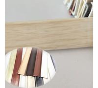 ZIUSFAC Wood Grain Edge Banding U-Shape Edge Trim Cabinet Edge Protector, 7.9ft Edge Bumper Guards Plastics Edge Trim For Table Sheet Metal Countertop Shelves Furniture Protection(Oak,1.6cm/0.63in)