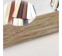 ZIUSFAC Wood Grain Edge Banding U-Shape Edge Trim Cabinet Edge Protector, 7.9ft Edge Bumper Guards Plastics Edge Trim For Table Sheet Metal Countertop Shelves Furniture Protection(Gray Oak,1.6cm/0.63i