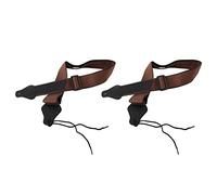 ZIUTPDAX 2X Guitar Strap with 3 Pick Holders 100% Strap for Bass Electric & Acoustic Guitars (Coffee)