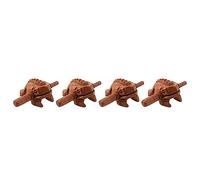 ZIUTPDAX 4X Carved Croaking Wood Percussion Musical Sound Wood Frog Tone Block Toy