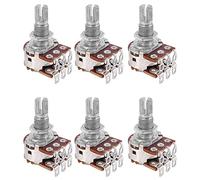 ZIUTPDAX 6 Pcs Double Balance Stacked Knurled Stalk Guitar Bass Volume Tone Control Pots Potentiometer Switch MN25K