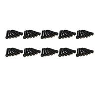 ZIUTPDAX 60Pcs Black Shell Guitar Bridge Bone Pins Set with Green Abalone Dot for Acoustic Guitar Accessories