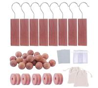 ZIUUFM Cedar Blocks for Clothes Storage, Cedar Wood Chips and Balls for Closets and Drawers, Fresh Scented Sachets, 40 Pack